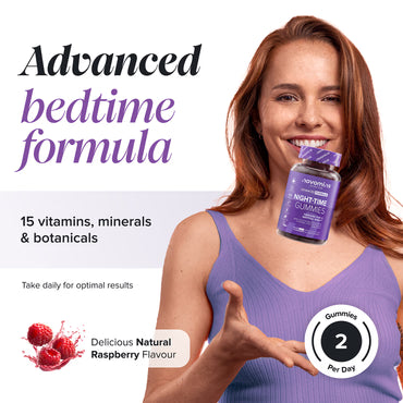 Novomins Night-Time Raspberry Flavoured 60 Gummies