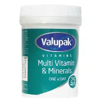Valupak Multivitamin & Mineral Tablets Pack of 25