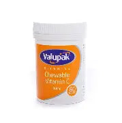 Valupak Chewable Vitamin C Tablets 80mg Pack of 60